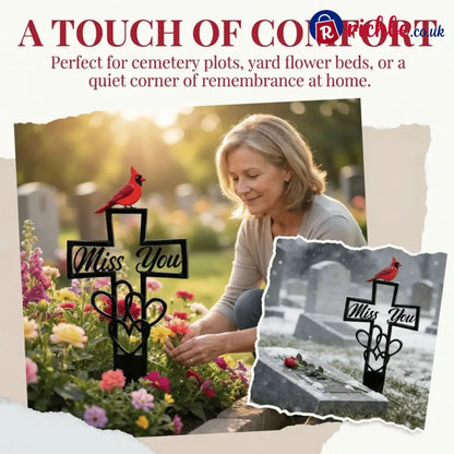 🐦💖Metal Cemetery Memorial Plaque for Remembrance✝️