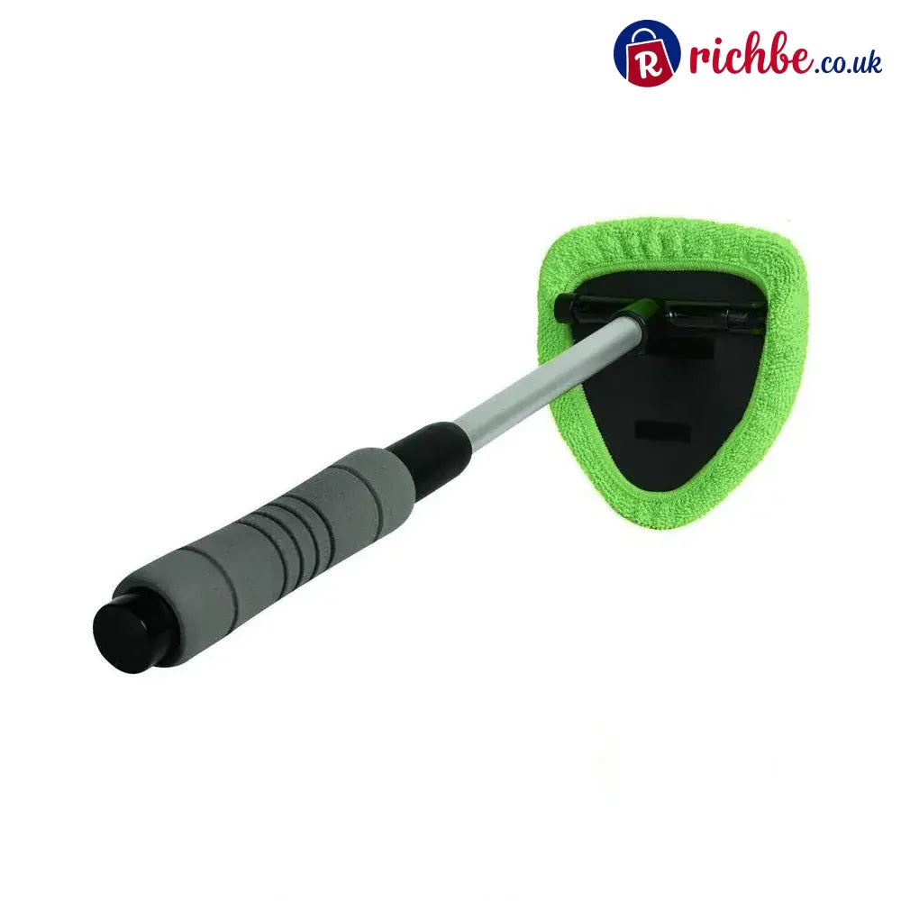 🔥Microfiber Car Windshield Cleaning Tool with Extendable Handle - Green / 🔥with Extendable Handle + one cloth cover