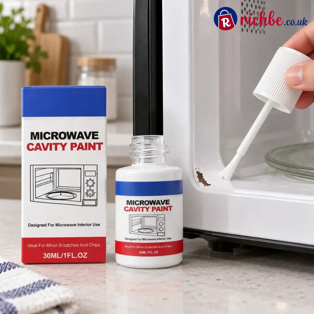 🔥 Microwave Cavity Paint – High-Gloss White Microwave Interior Repair Paint With Built-In Brush