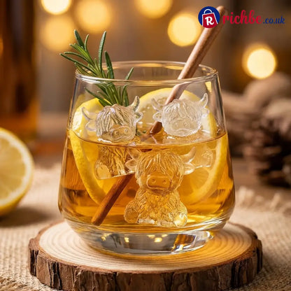 🐮 Mini Highland Cow Ice Cube Mold – Cute 3D Ice for Drinks Parties & Gifts