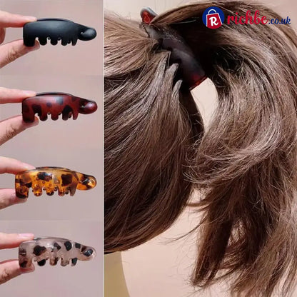 Mini Non-Slip Banana Hair Clips (4PCS) – Lightweight Hair Claw for Thin/Fine Hair Ponytails & Buns