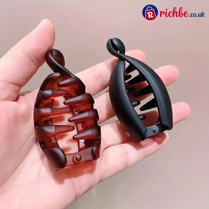 Mini Non-Slip Banana Hair Clips (4PCS) – Lightweight Hair Claw for Thin/Fine Hair Ponytails & Buns