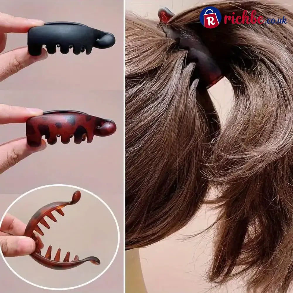 Mini Non-Slip Banana Hair Clips (4PCS) – Lightweight Hair Claw for Thin/Fine Hair Ponytails & Buns
