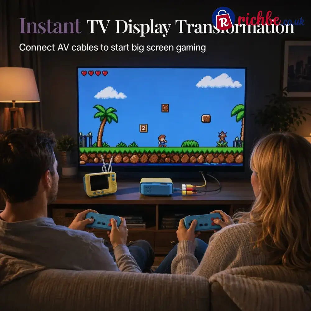 🎮 Mini Retro TV Game Console | 308 Games & Gamepad - Retro Game Console
