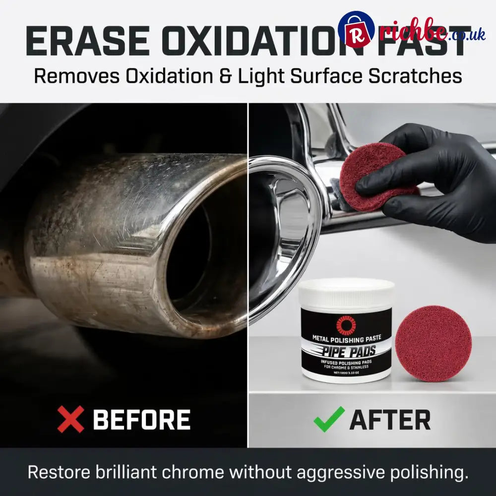 MirrorFinish Pads Remove scratches and oxidation.