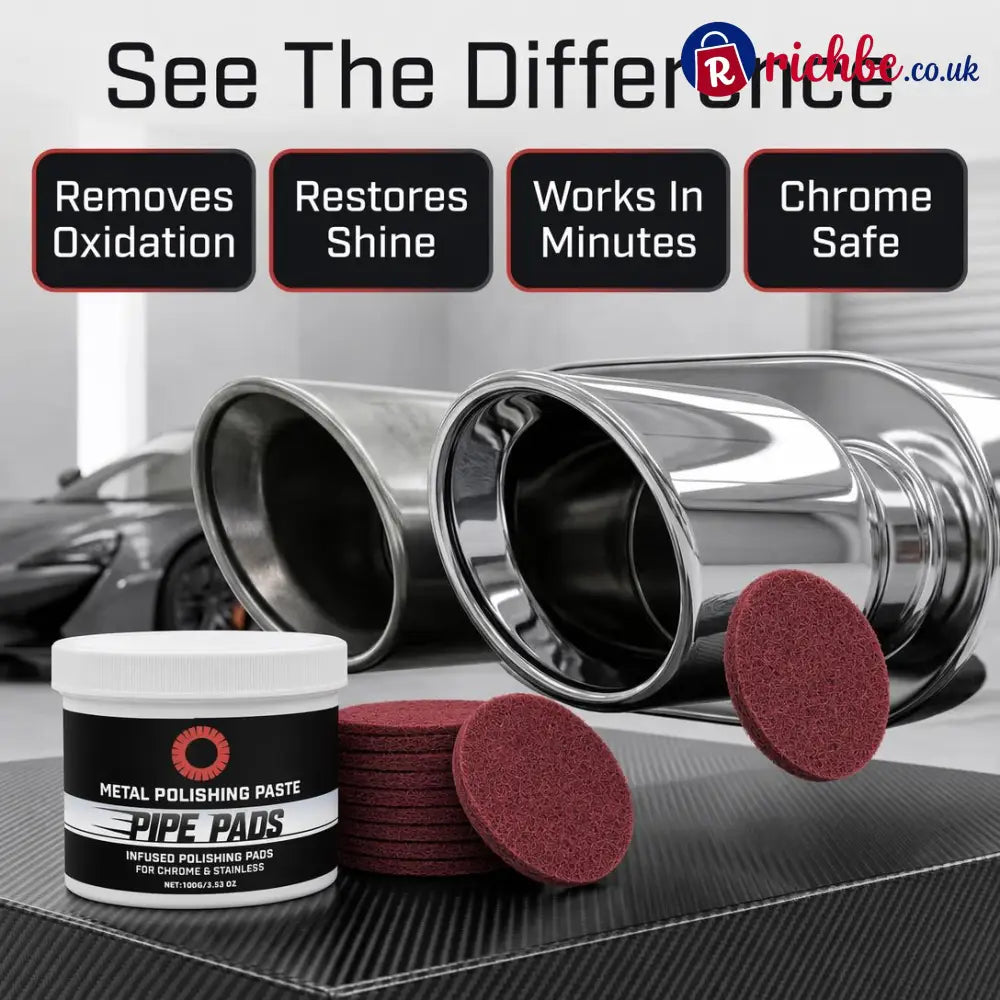 MirrorFinish Pads Remove scratches and oxidation.