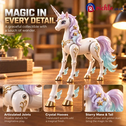 🦄 Moonlight Unicorn – 2-in-1 Foldable Fantasy Figure & Pocket Case