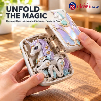 🦄 Moonlight Unicorn – 2-in-1 Foldable Fantasy Figure & Pocket Case