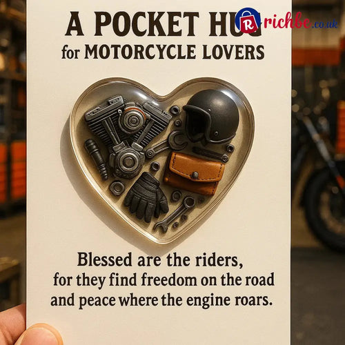 Motorcycle Lover’s Pocket Hug Keepsake: Carry the Spirit of the Road Everywhere 🏍️❤️