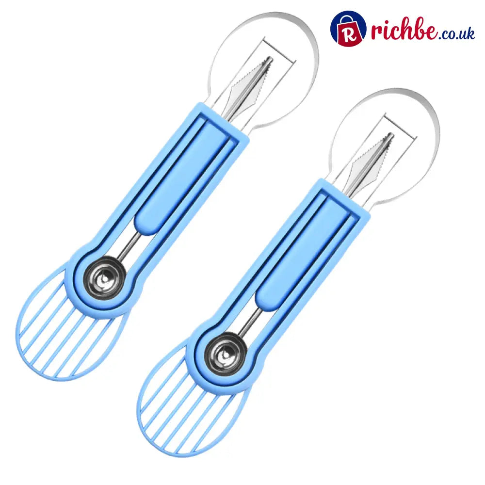 Multi-Functional Fruit Melon Baller Scoop Set 🍈 - Blue / Buy 2 Get 1 Free (3 Pairs) - Hot Sale