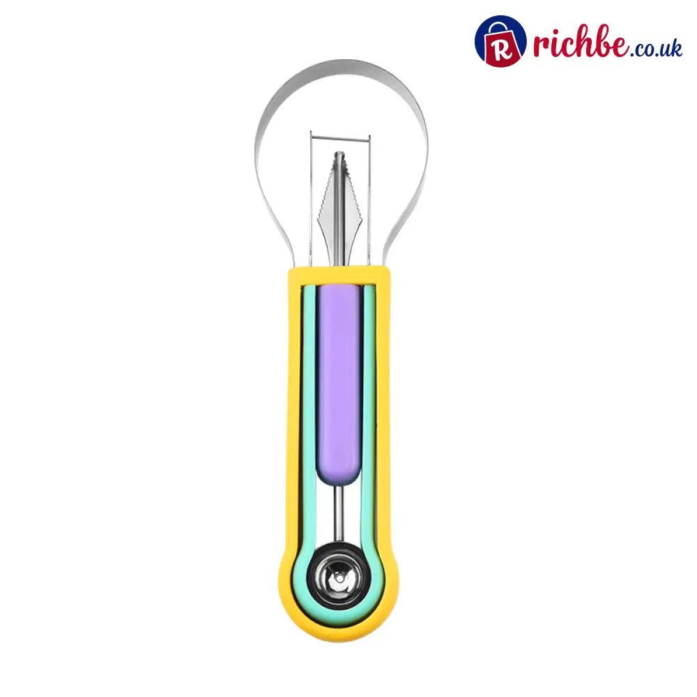 Multi-Functional Fruit Melon Baller Scoop Set 🍈 - Yellow-Blue-Purple / Buy 1 - Hot Sale