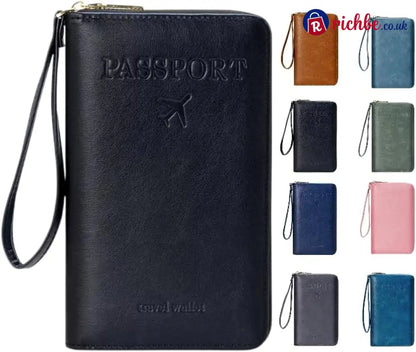 Multi-Functional RFID Passport Wallet - Black🔥