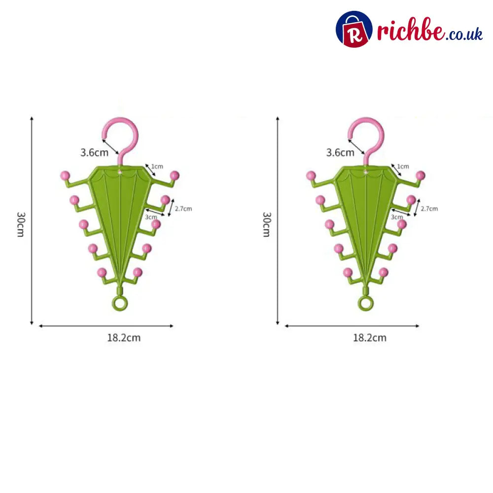 Multi-Functional V-Shaped Double Sided Hanger Storage Rack - Green*2 (Buy 1 Get 1 Free) - Houseware & Kitchen