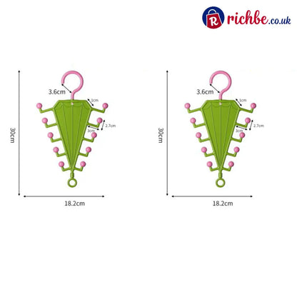 Multi-Functional V-Shaped Double Sided Hanger Storage Rack - Green*2 (Buy 1 Get 1 Free) - Houseware & Kitchen