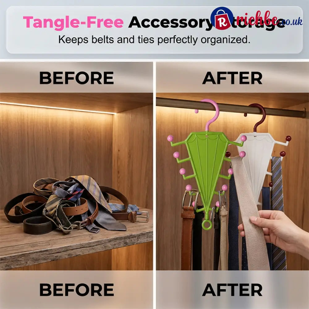 Multi-Functional V-Shaped Double Sided Hanger Storage Rack - Houseware & Kitchen