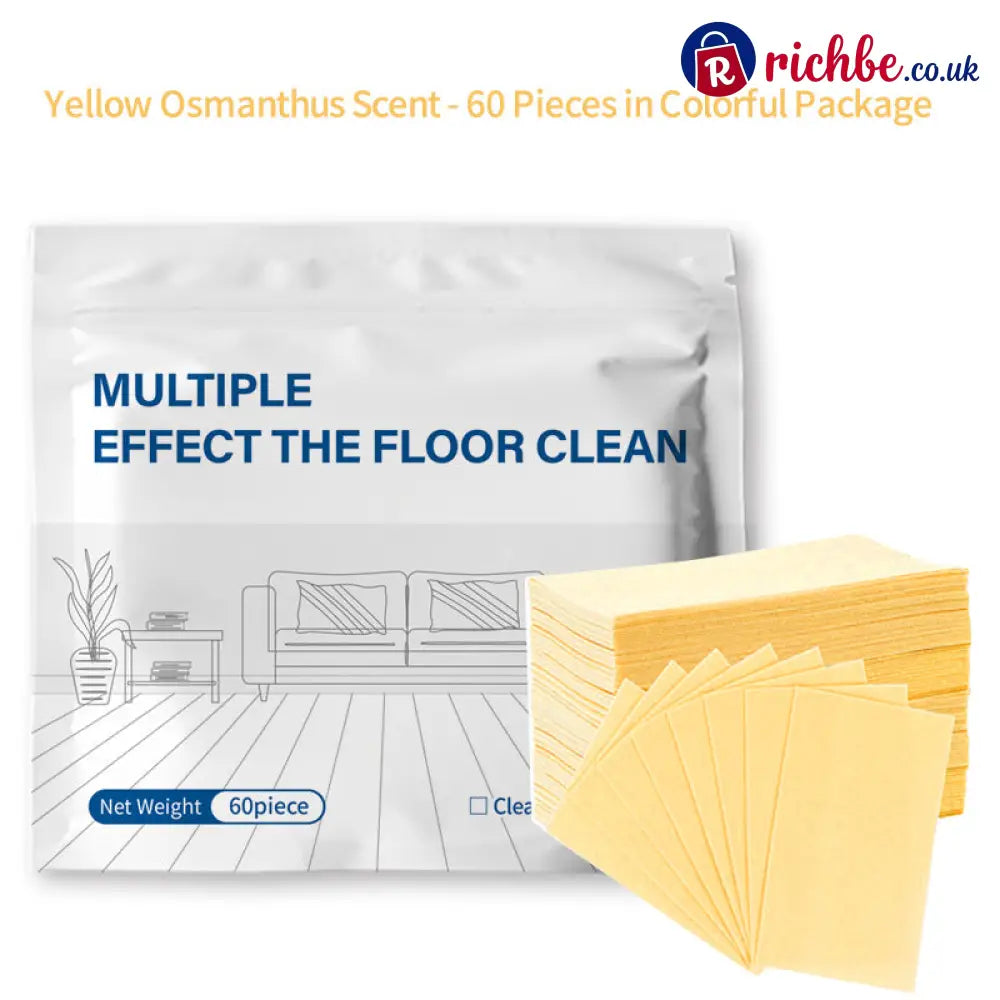 🔥Multi-Surface Floor Cleaning Tablets – Concentrated Cleaner for Hardwood Tile Laminate & More - Yellow / 60-Piece Set