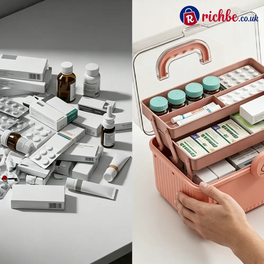 Multi-Tier First Aid Kit Organizer with Clear Lid - Houseware & Kitchen