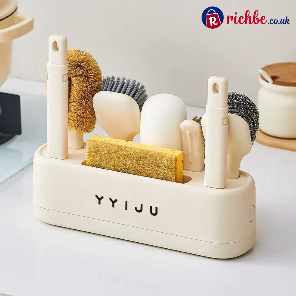 Multifunction Kitchen Cleaning Brush Set with Storage Holder - 1PC-Try It!🔥