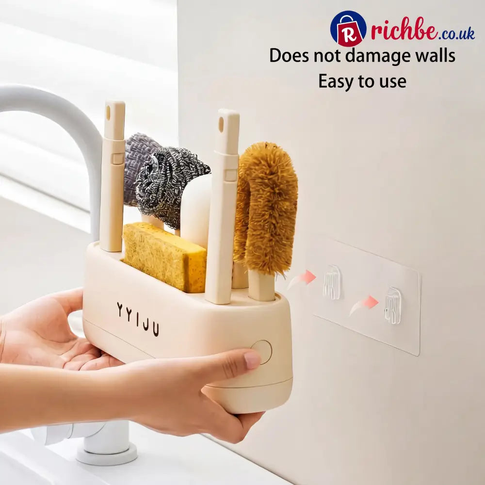 Multifunction Kitchen Cleaning Brush Set with Storage Holder