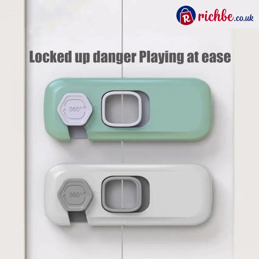 🔈Multifunctional Child Proof Refrigerator Locks - Green + Grey / Buy 1 Get 1 Free - Houseware & Kitchen