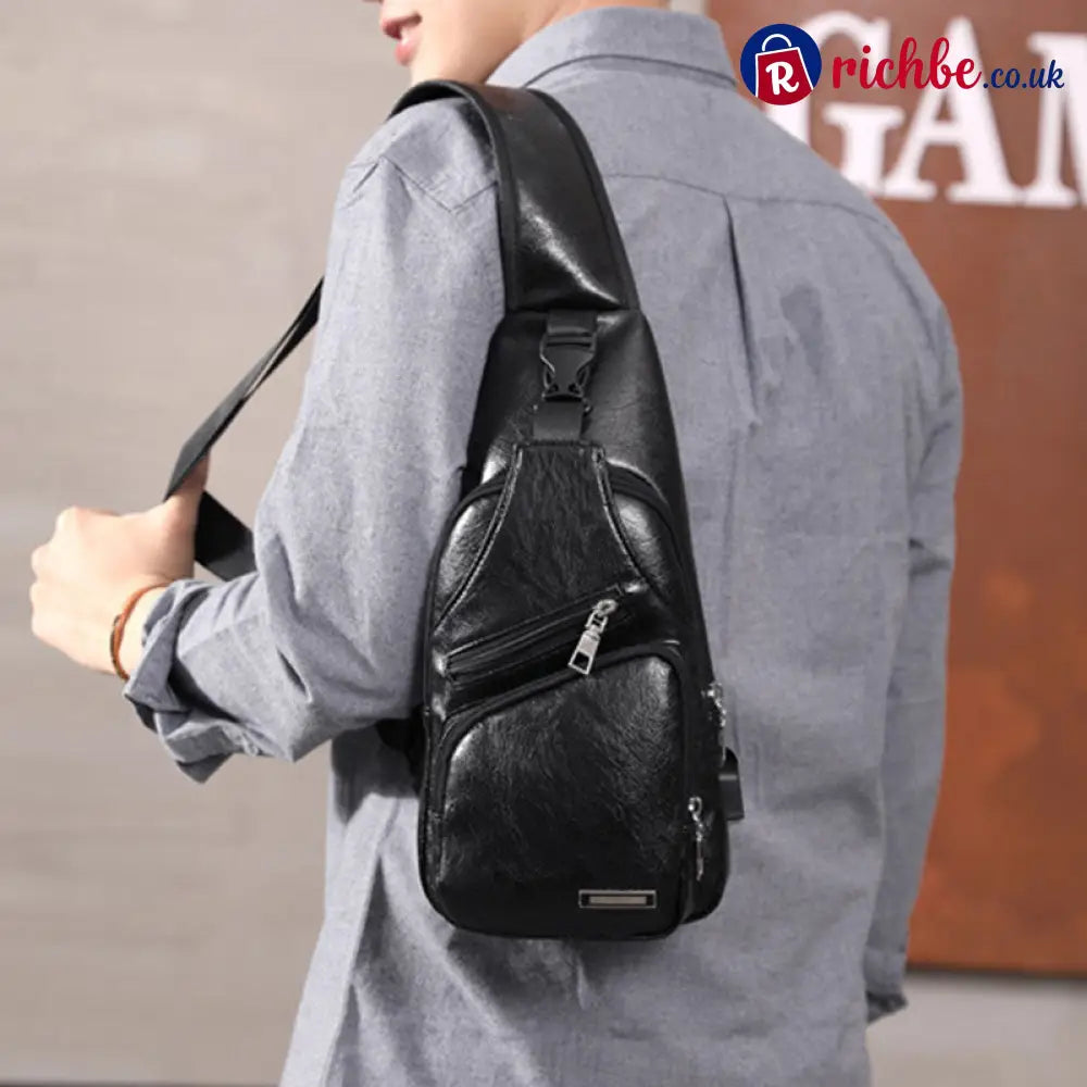 Multifunctional High Quality Leather Chest Bag 💼 - Clothing & Accessories