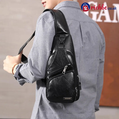 Multifunctional High Quality Leather Chest Bag 💼 - Clothing & Accessories