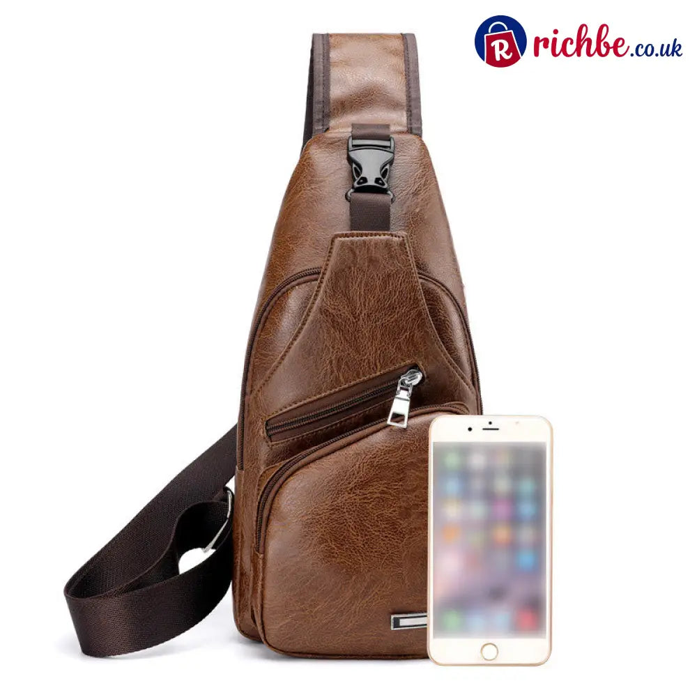 Multifunctional High Quality Leather Chest Bag 💼 - Clothing & Accessories