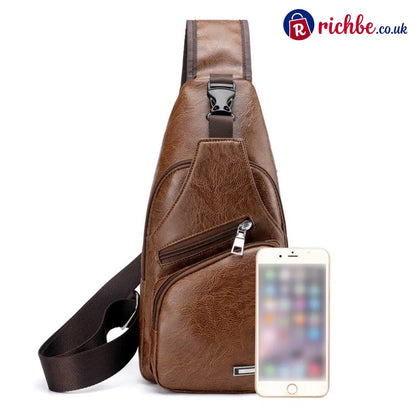 Multifunctional High Quality Leather Chest Bag 💼 - Clothing & Accessories