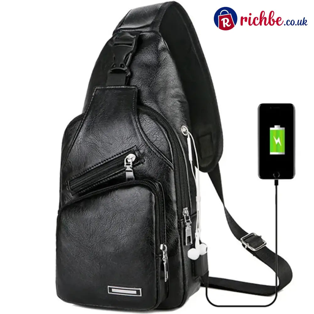 Multifunctional High Quality Leather Chest Bag 💼 - Clothing & Accessories