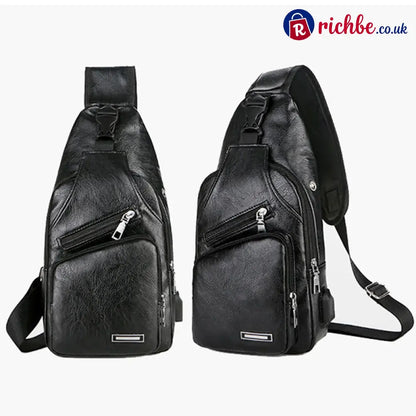 Multifunctional High Quality Leather Chest Bag 💼 - Clothing & Accessories
