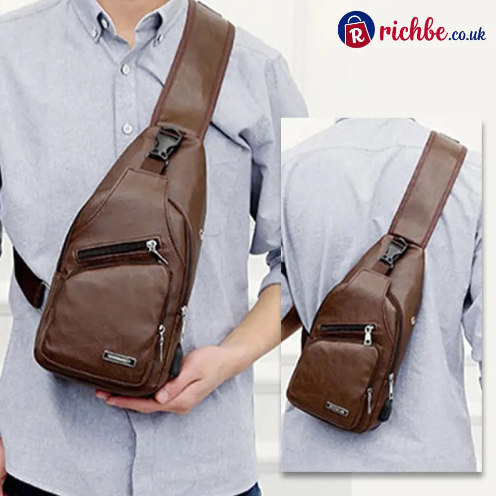 Multifunctional High Quality Leather Chest Bag 💼 - Clothing & Accessories
