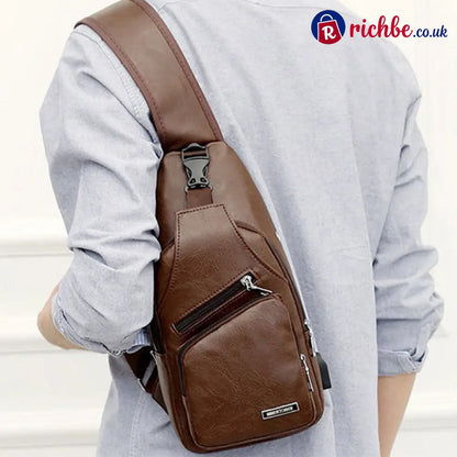 Multifunctional High Quality Leather Chest Bag 💼 - Clothing & Accessories