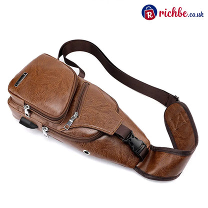 Multifunctional High Quality Leather Chest Bag 💼 - Clothing & Accessories
