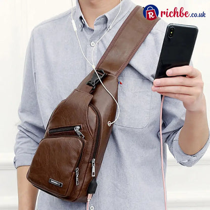 Multifunctional High Quality Leather Chest Bag 💼 - Clothing & Accessories