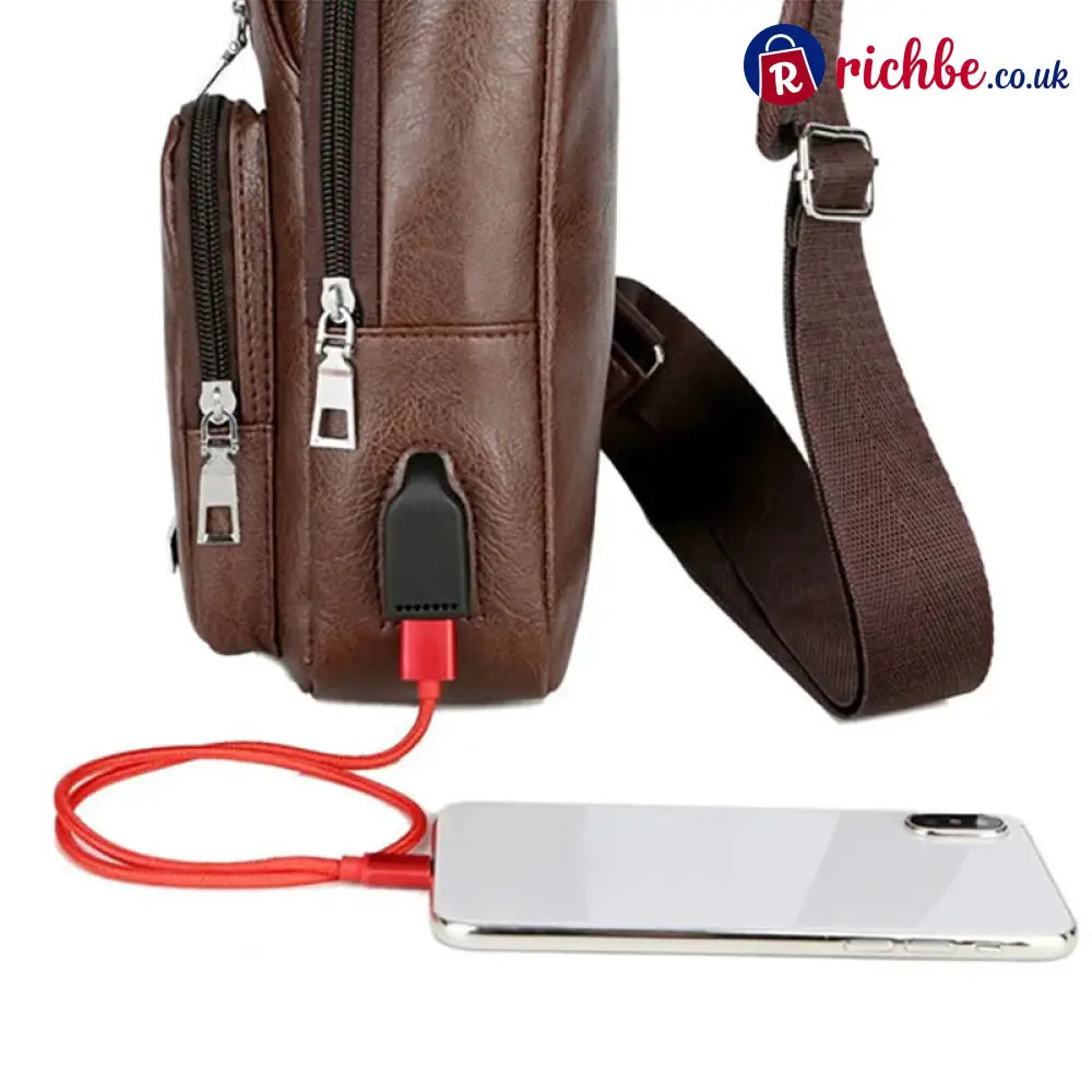 Multifunctional High Quality Leather Chest Bag 💼 - Clothing & Accessories