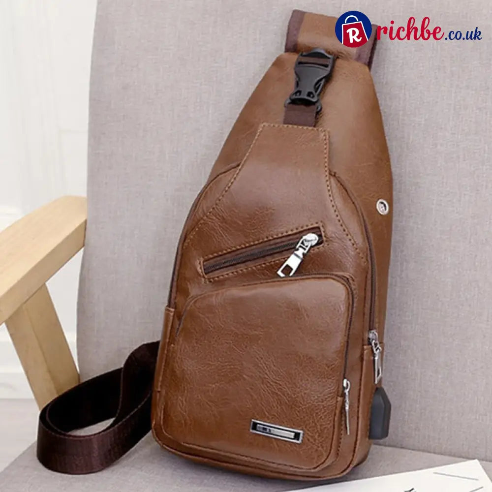 Multifunctional High Quality Leather Chest Bag 💼 - Clothing & Accessories