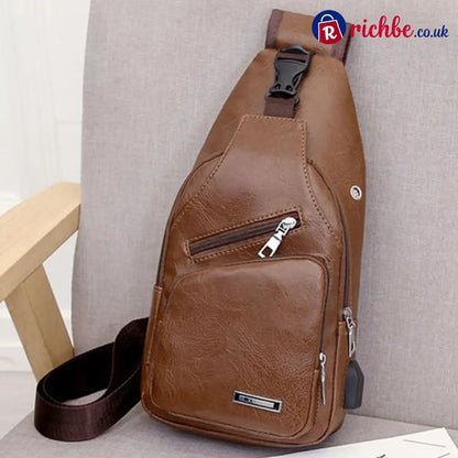 Multifunctional High Quality Leather Chest Bag 💼 - Clothing & Accessories