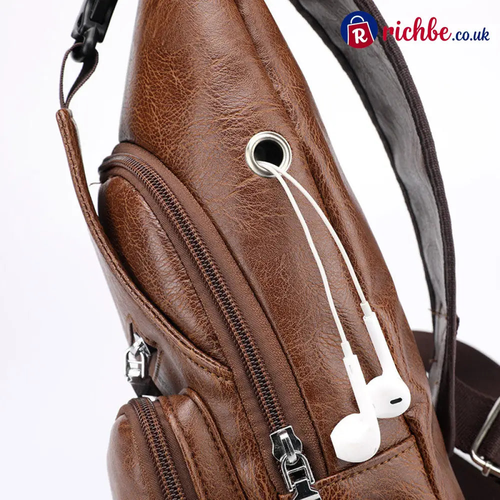 Multifunctional High Quality Leather Chest Bag 💼 - Clothing & Accessories