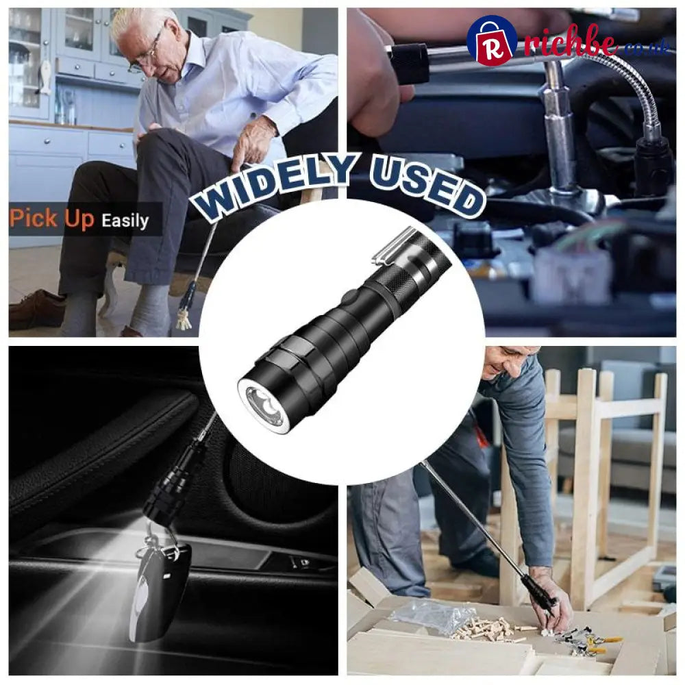 Multifunctional Magnetic Telescopic Flashlight 🔆 - Tools & Gadgets