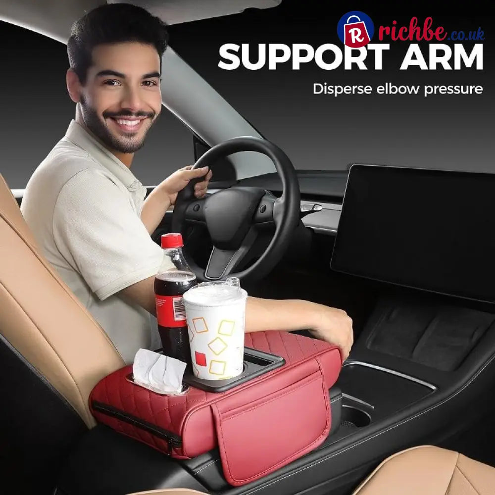 🔥Multifunctional PU Leather Car Armrest Box Mat 😍