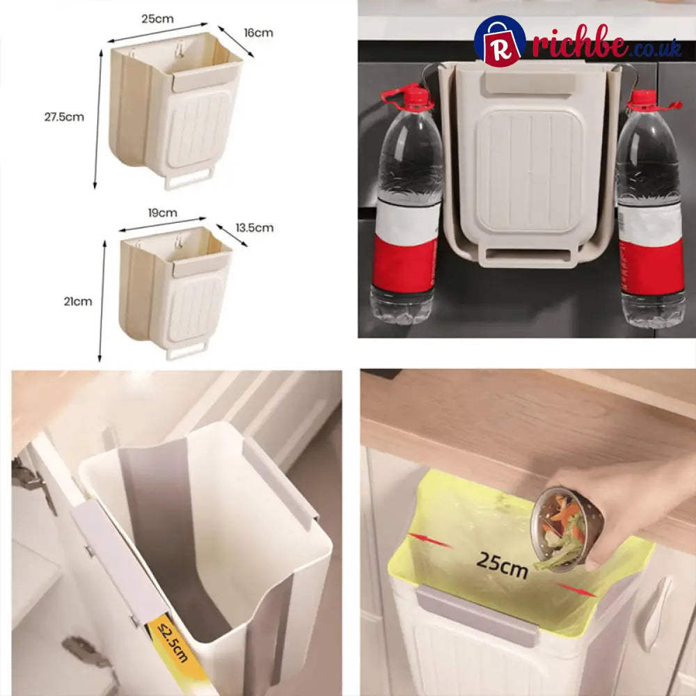 Multipurpose Hanging Collapsible Trash Can – Wall-Mounted Kitchen Waste Bin - Hot Sale