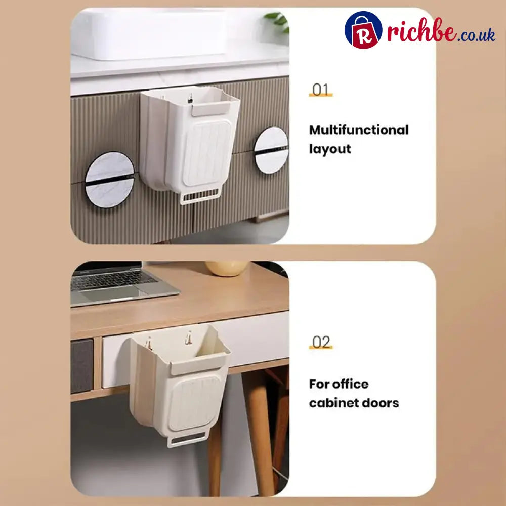 Multipurpose Hanging Collapsible Trash Can – Wall-Mounted Kitchen Waste Bin - Hot Sale
