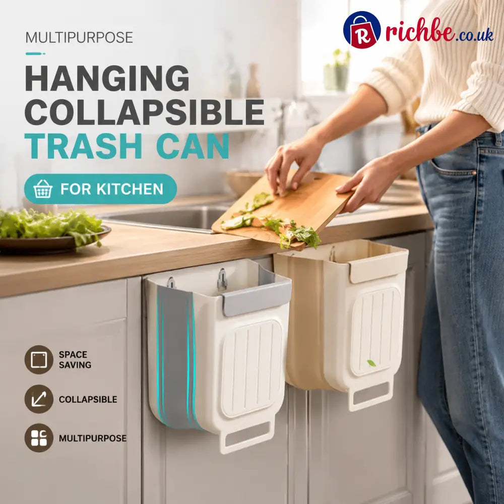 Multipurpose Hanging Collapsible Trash Can – Wall-Mounted Kitchen Waste Bin - Hot Sale