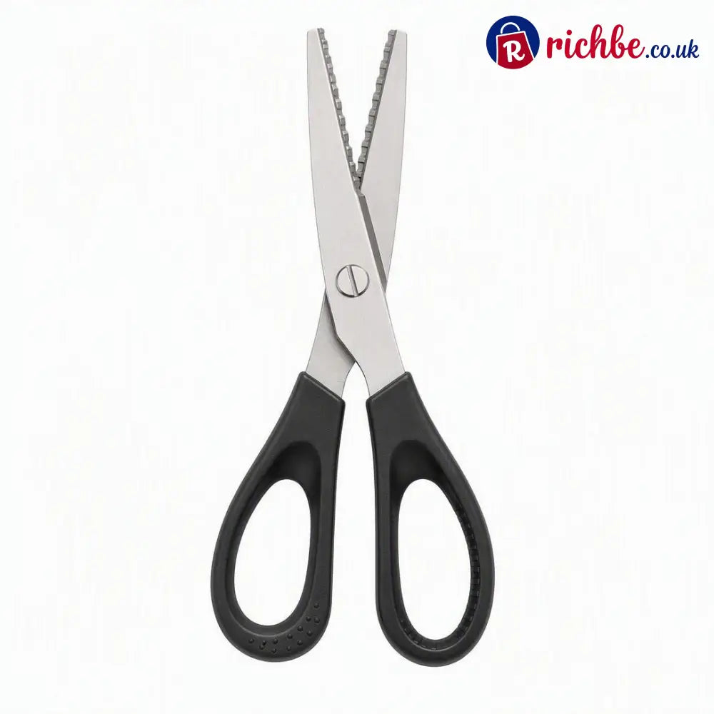 Multipurpose Pinking Shears Serrated Scissors - Black 1 - Tools & Gadgets