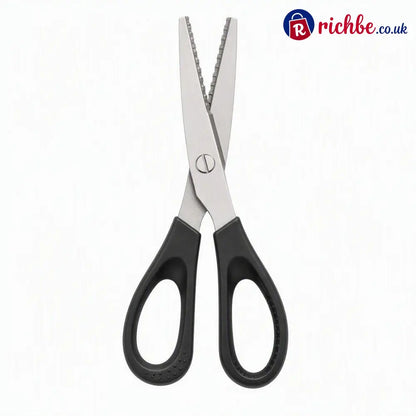 Multipurpose Pinking Shears Serrated Scissors - Black 1 - Tools & Gadgets