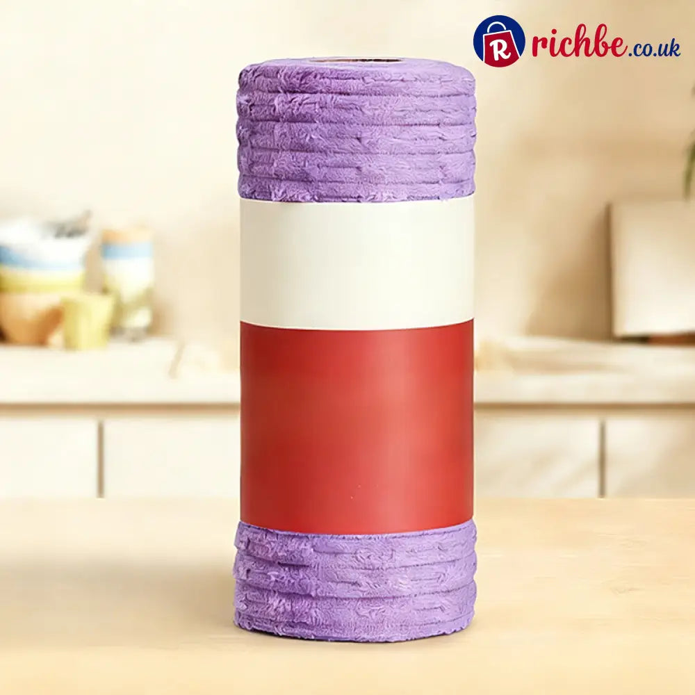 🔥Multipurpose Reusable Tear-Off Cleaning Cloth Roll 🧼 - Buy 1 (20 tea towels) / Purple - HOUSEWARE