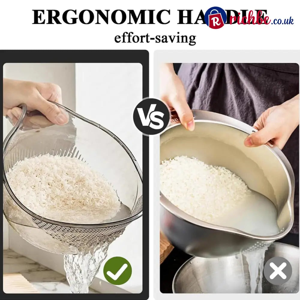 🍚 Multipurpose Rice Washing Bowl Strainer with Handle - Houseware & Kitchen