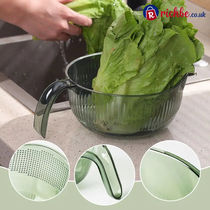 🍚 Multipurpose Rice Washing Bowl Strainer with Handle - Houseware & Kitchen