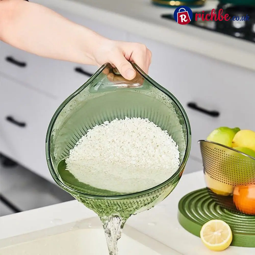 🍚 Multipurpose Rice Washing Bowl Strainer with Handle - Houseware & Kitchen