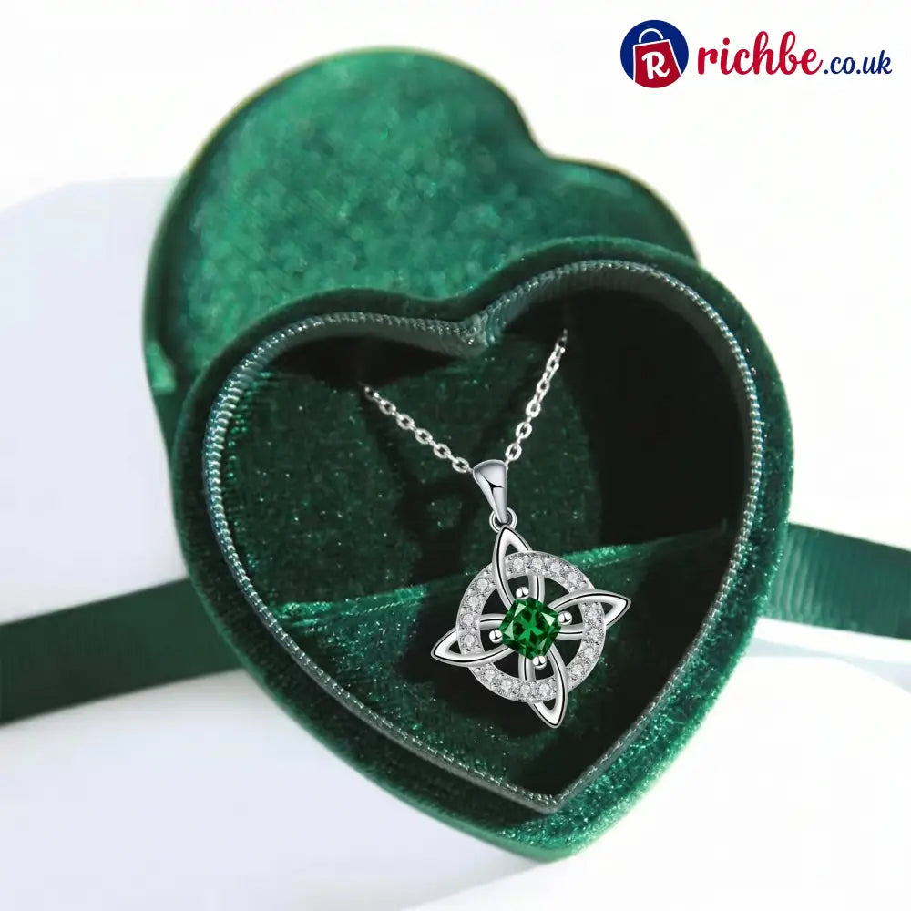 Mystical Birthstone Witches Knot Necklace – Natural Crystal🔮💞Protect Your Loved Ones